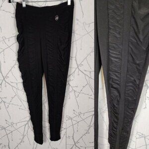 Joseph Ribkoff Black Stretch Knit Ruched Front Pull On Leggings